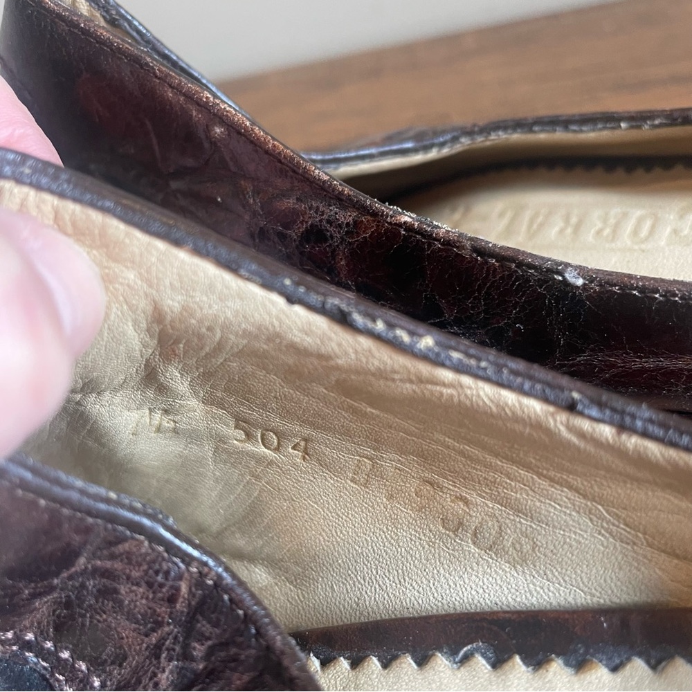 Corral Mules Shoe Boots Brown Leather Embossed Western Cowboy Slip On Womens 7.5 - Picture 6 of 7